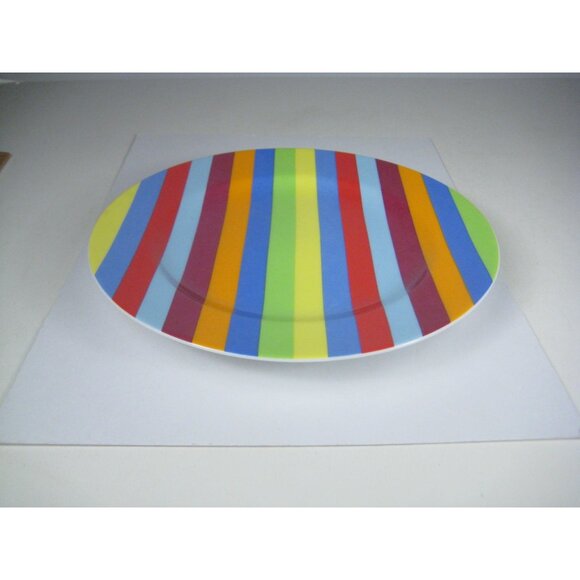 Swid Powell Gene Meyer Stripes Porcelain Ceramic Salad Plate Thailand - Picture 3 of 8